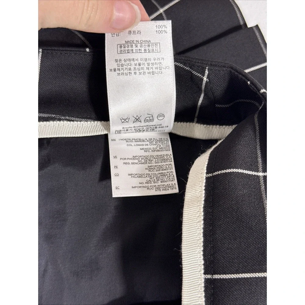 Brooks Brothers Skirt Womens Size 12 Black Square Office Dressy Smart Business